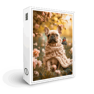 raxxa Premium-Puzzle: French Bulldog in Knitted Dog Attire 6