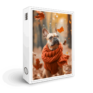 raxxa Premium-Puzzle: French Bulldog in Knitted Dog Attire 8