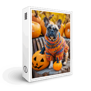 raxxa Premium-Puzzle: French Bulldog in Knitted Dog Attire 9