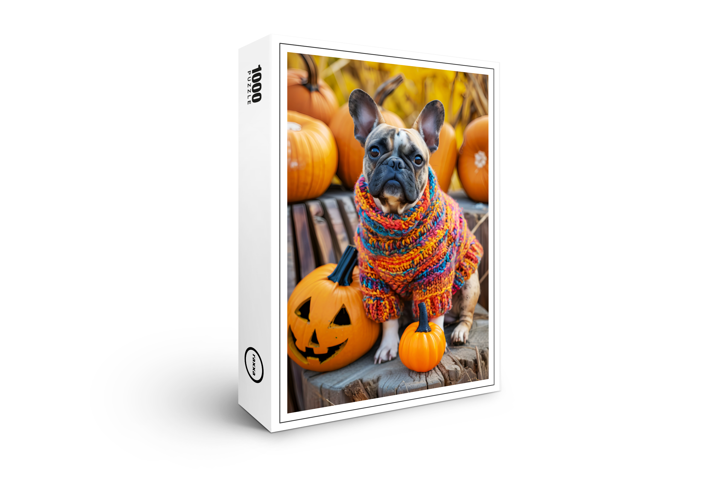 raxxa Premium-Puzzle: French Bulldog in Knitted Dog Attire 9