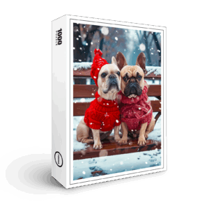 raxxa Premium-Puzzle: French Bulldog in Knitted Dog Attire 11