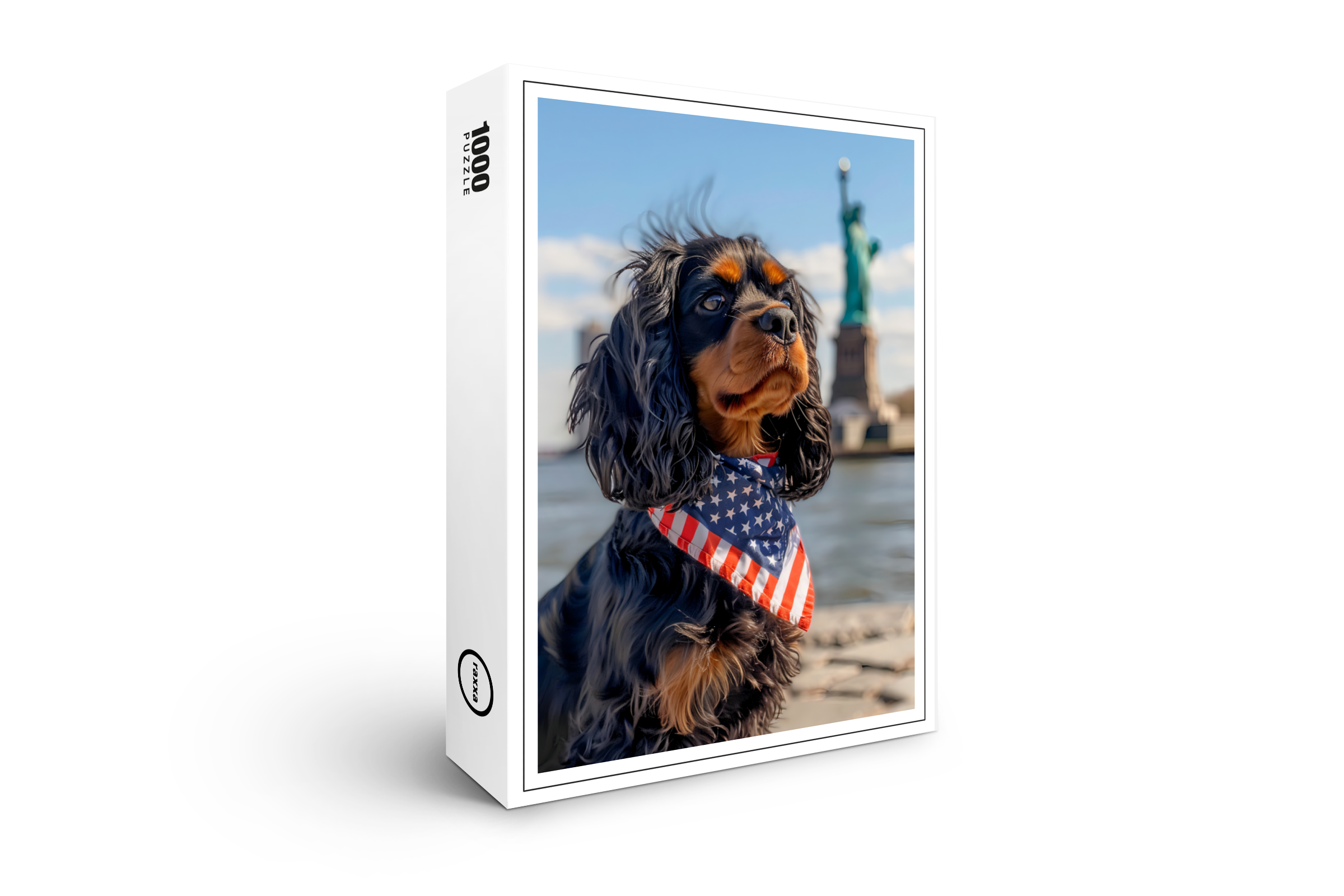 raxxa Premium-Puzzle: King Charles Cocker Spaniel Takes Selfies in New York