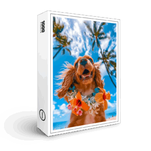 raxxa Premium-Puzzle: King Charles Cocker Spaniel Takes Selfies Across the Globe