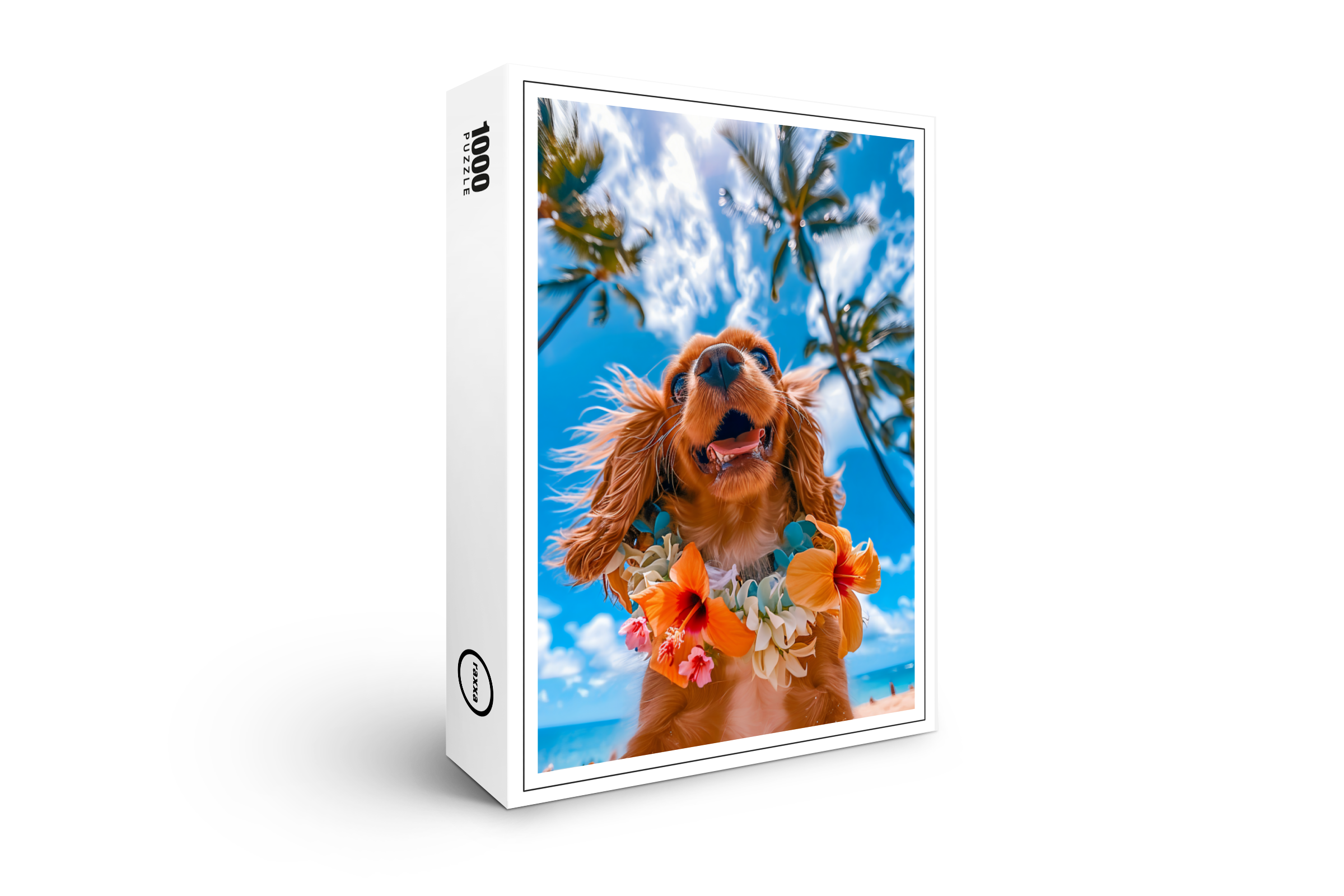 raxxa Premium-Puzzle: King Charles Cocker Spaniel Takes Selfies Across the Globe