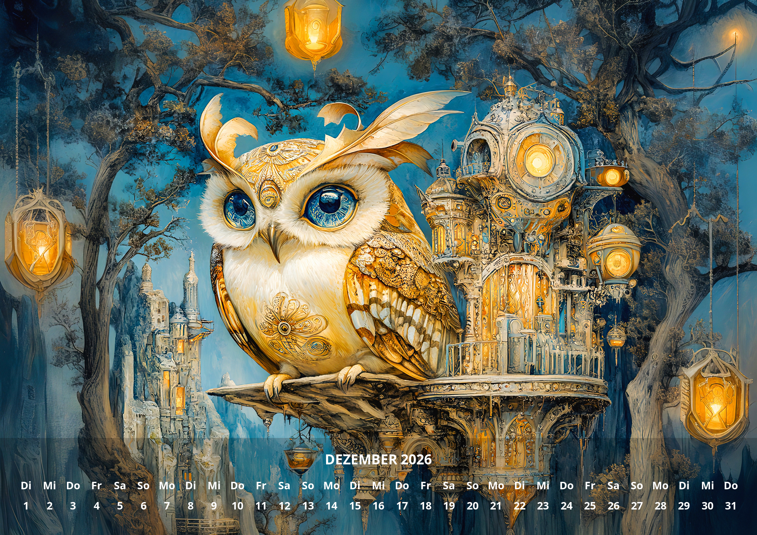 raxxa Premium-Monatskalender Steampunk Fantasy 2026 – Bild 14