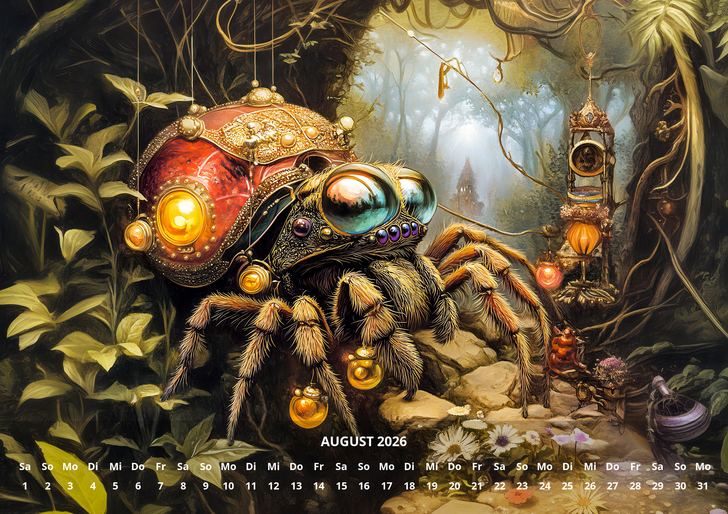 raxxa Premium-Monatskalender Steampunk Fantasy 2026 – Bild 10
