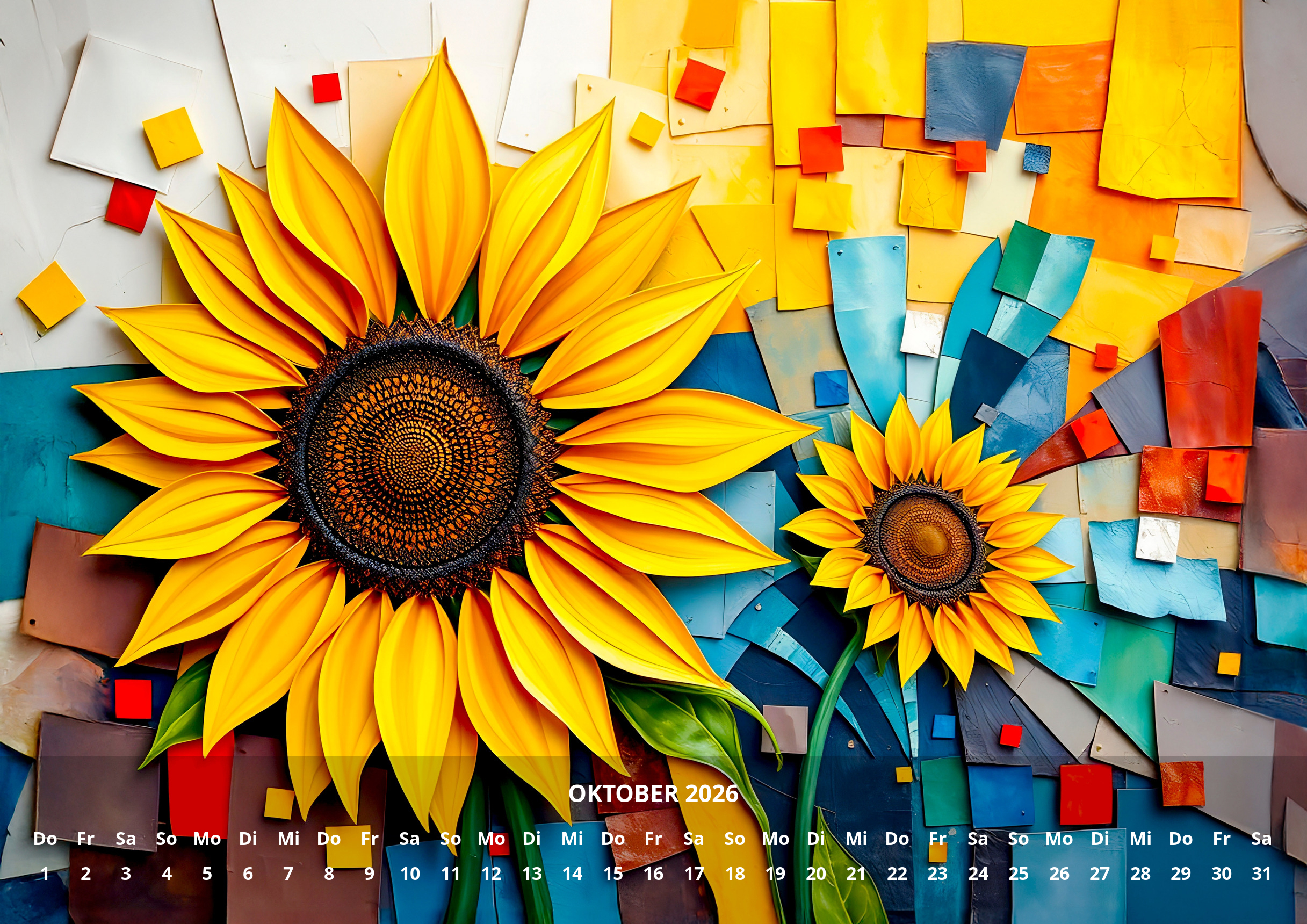 raxxa Premium-Monatskalender Abstract Flowers 2026 - immagine 12