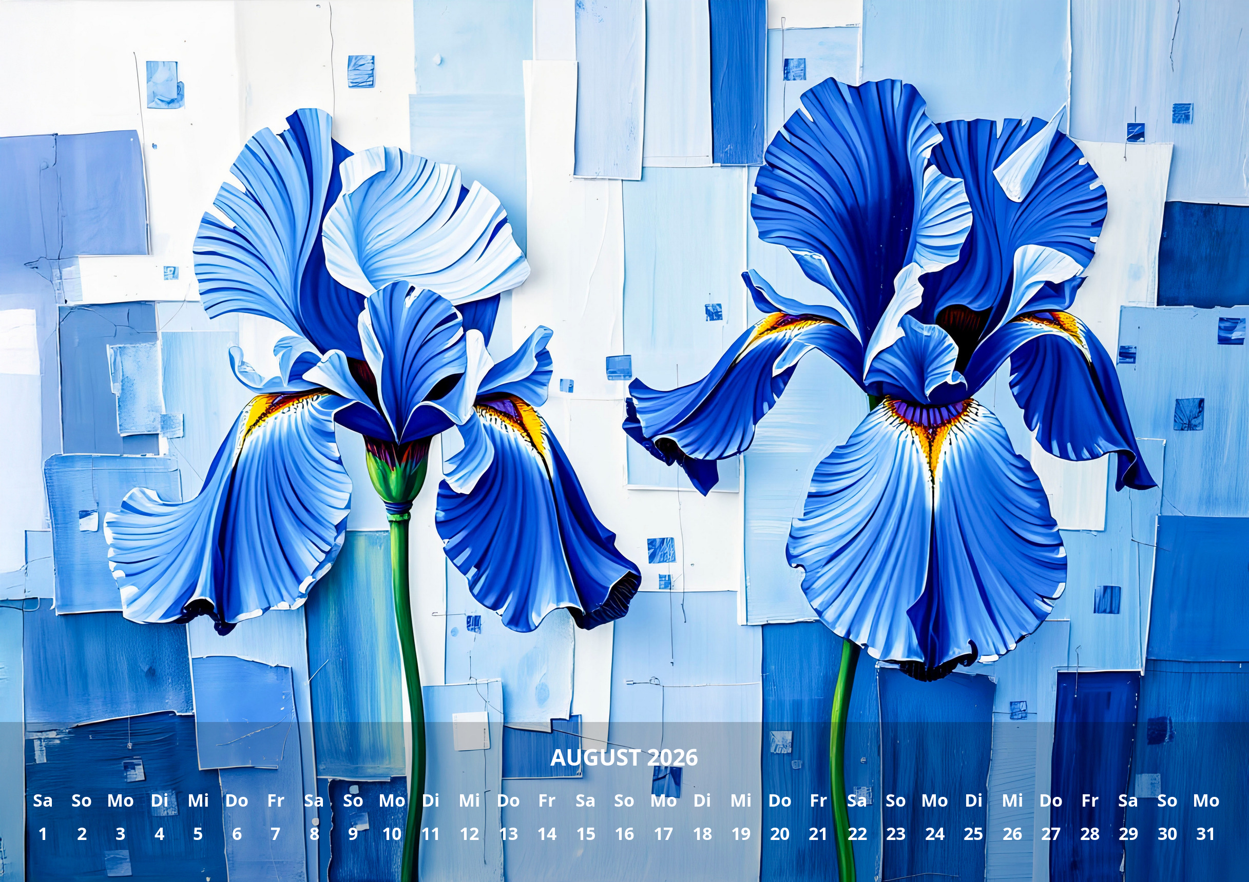 raxxa Premium-Monatskalender Abstract Flowers 2026 - immagine 10