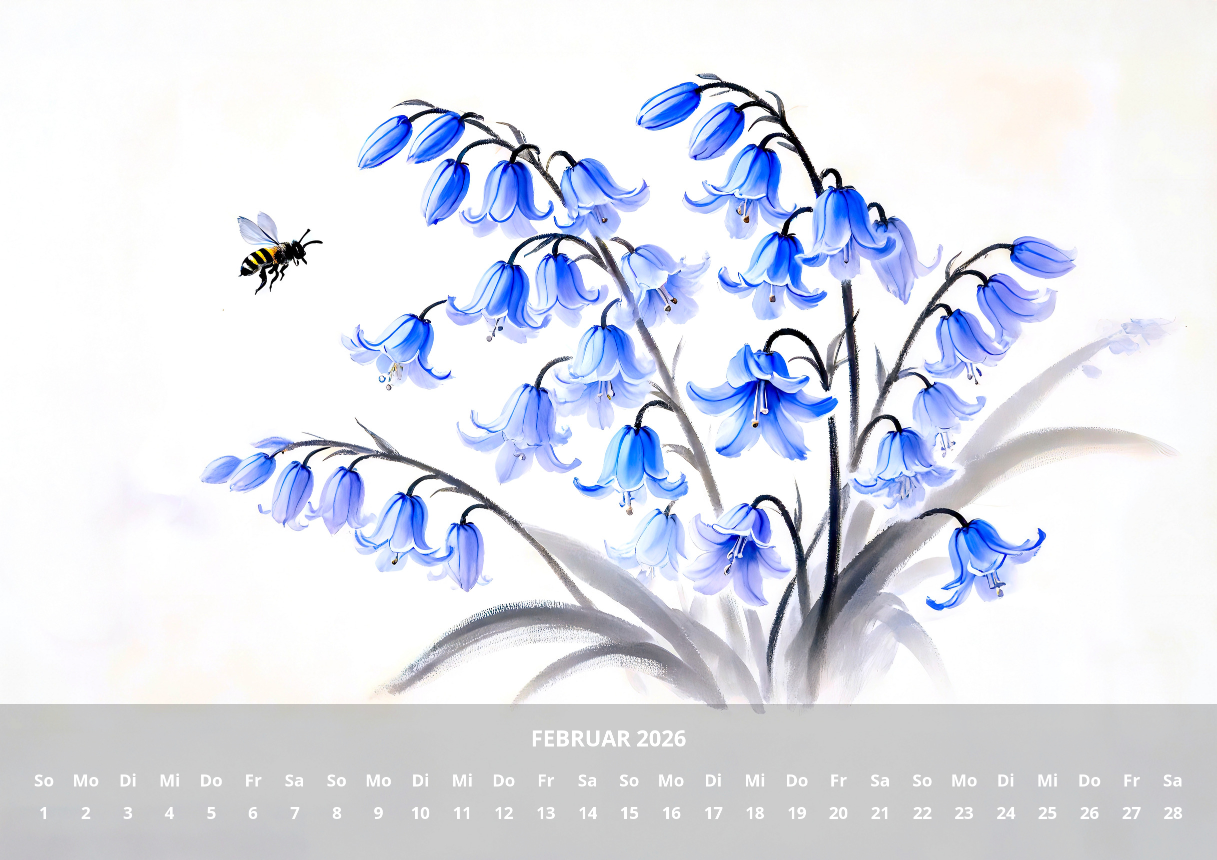 raxxa Premium-Monatskalender China Flowers 2026 - immagine 4