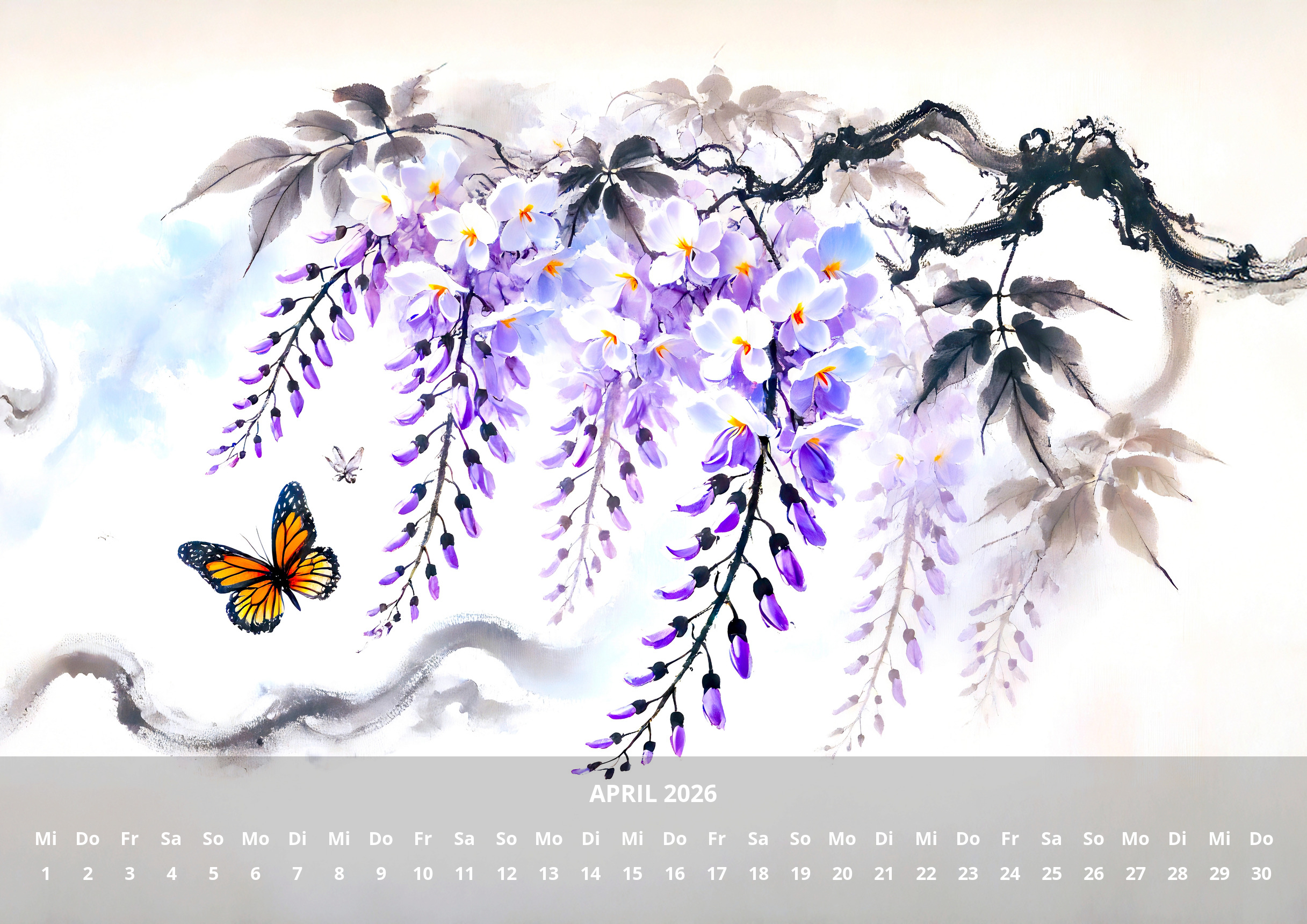 raxxa Premium-Monatskalender China Flowers 2026 - immagine 6