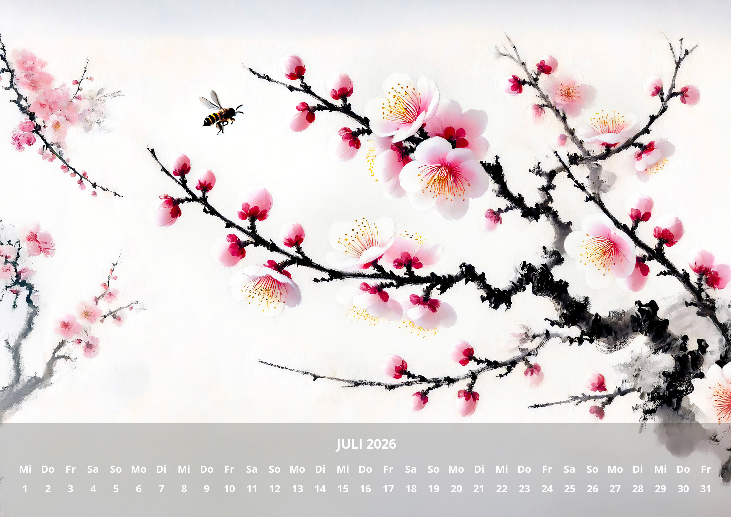 raxxa Premium-Monatskalender China Flowers 2026 - immagine 9