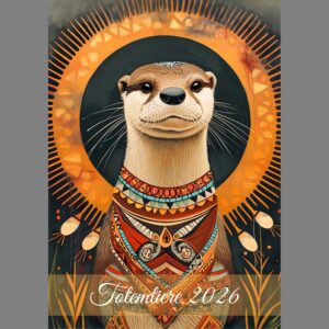 raxxa Premium-Monatskalender Amerikanische Totemtiere 2026