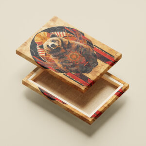 raxxa Canva: Bear Totem – Strength in Deco Style