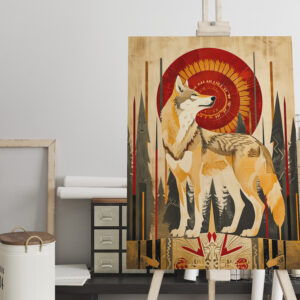 raxxa Canva: Wolf Totem – Guardian in Deco Style