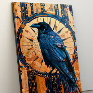 raxxa Canva: Raven Totem – Mystic Art Deco Symbol