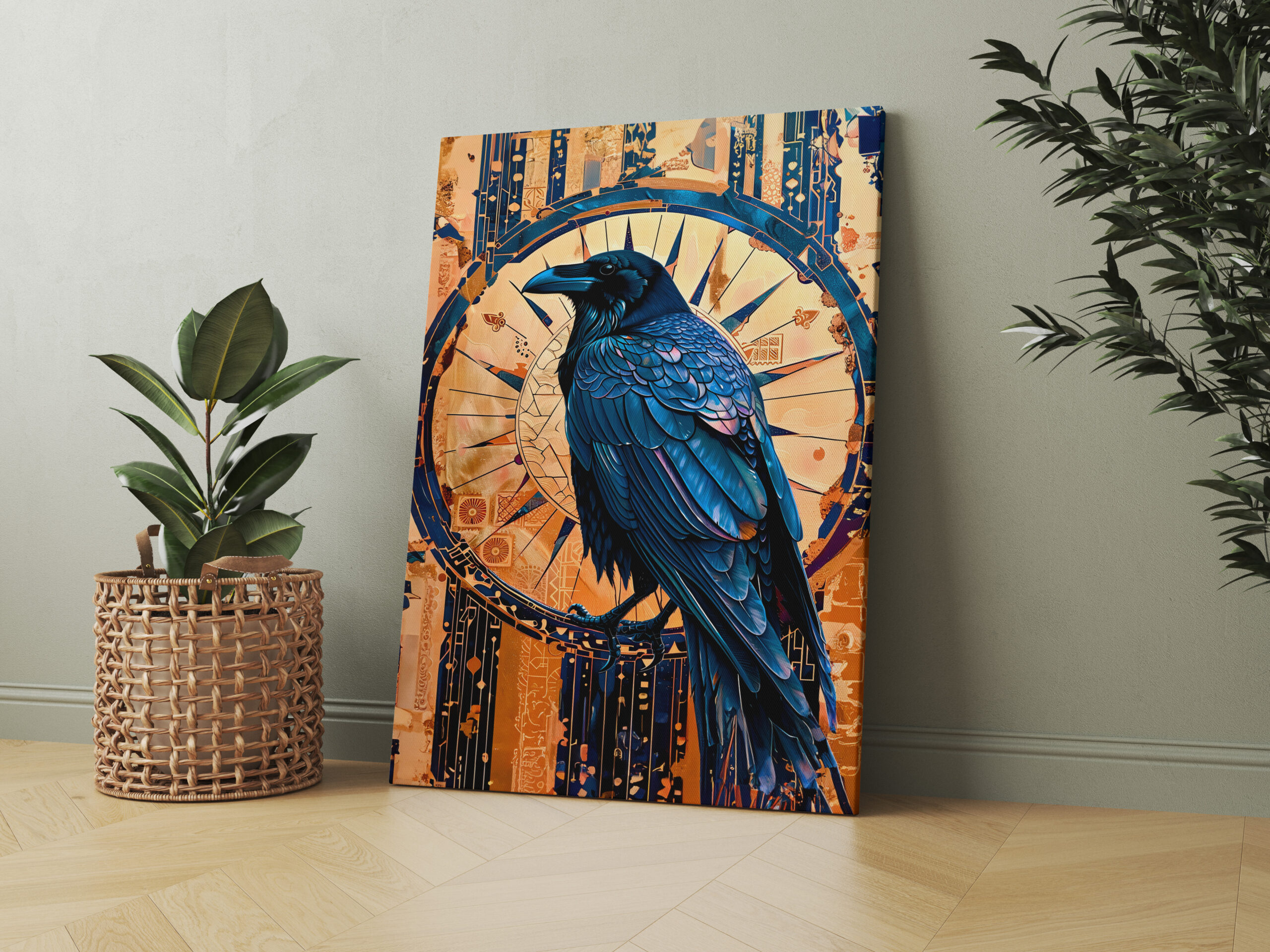 raxxa Canva: Raven Totem – Mystic Art Deco Symbol – Bild 2
