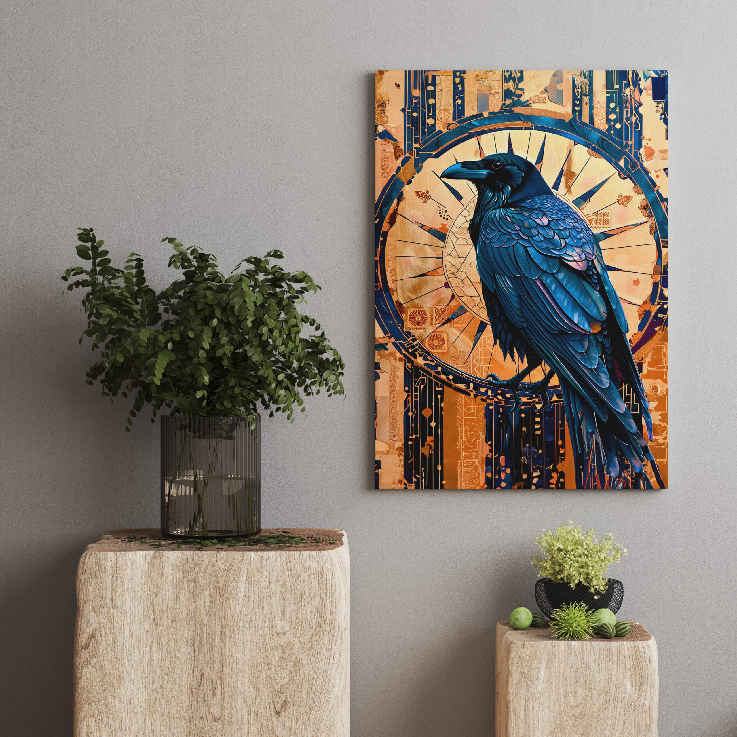 raxxa Canva: Raven Totem – Mystic Art Deco Symbol – Bild 3