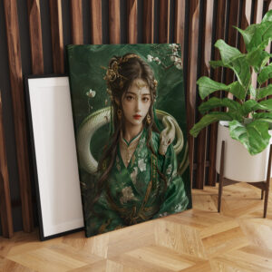 raxxa Canva: Girl with Snake Chinese Zodiac Art