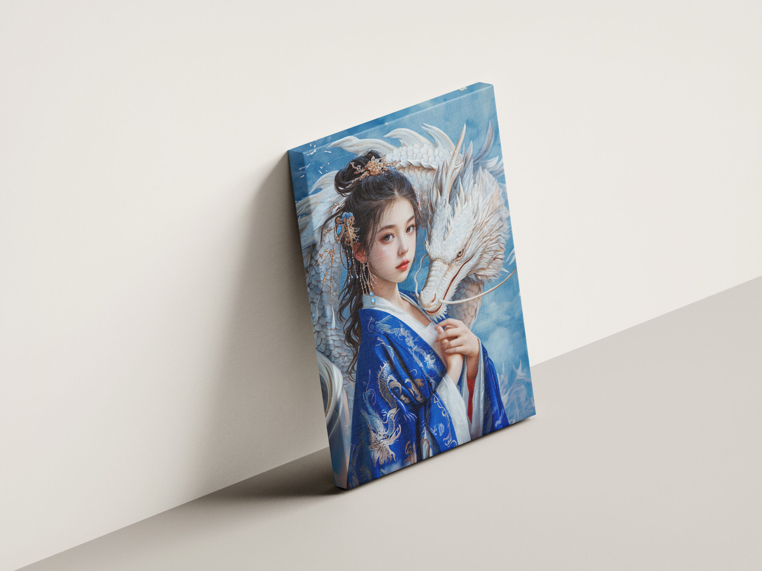 raxxa Canva: Girl with Dragon Chinese Zodiac Art – Image 3