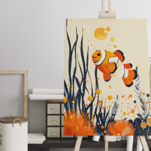 raxxa Canva: Cartoon of Clownfish in Coral Reef