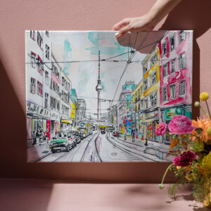 raxxa Canva: Watercolor Berlin Mitte TV Tower