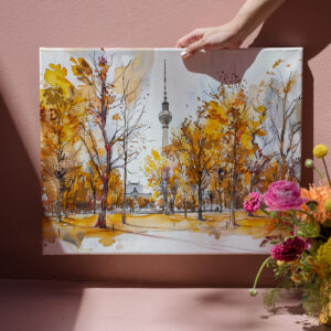 raxxa Canva: Watercolor Berlin Mitte Autumn TV Tower