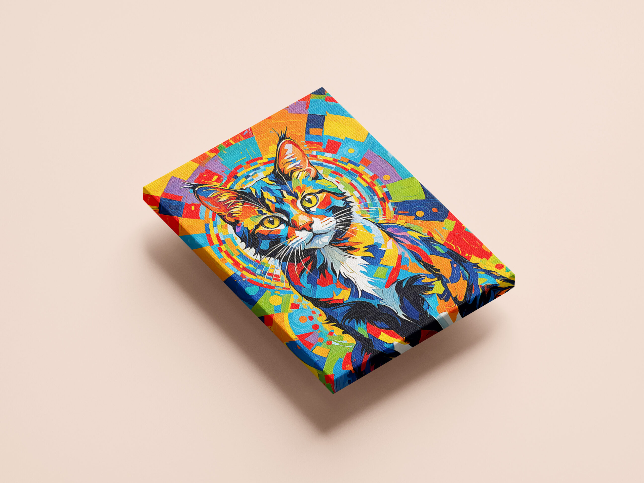 raxxa Canva: Bold Abstract Cat Art Painting - Image 2