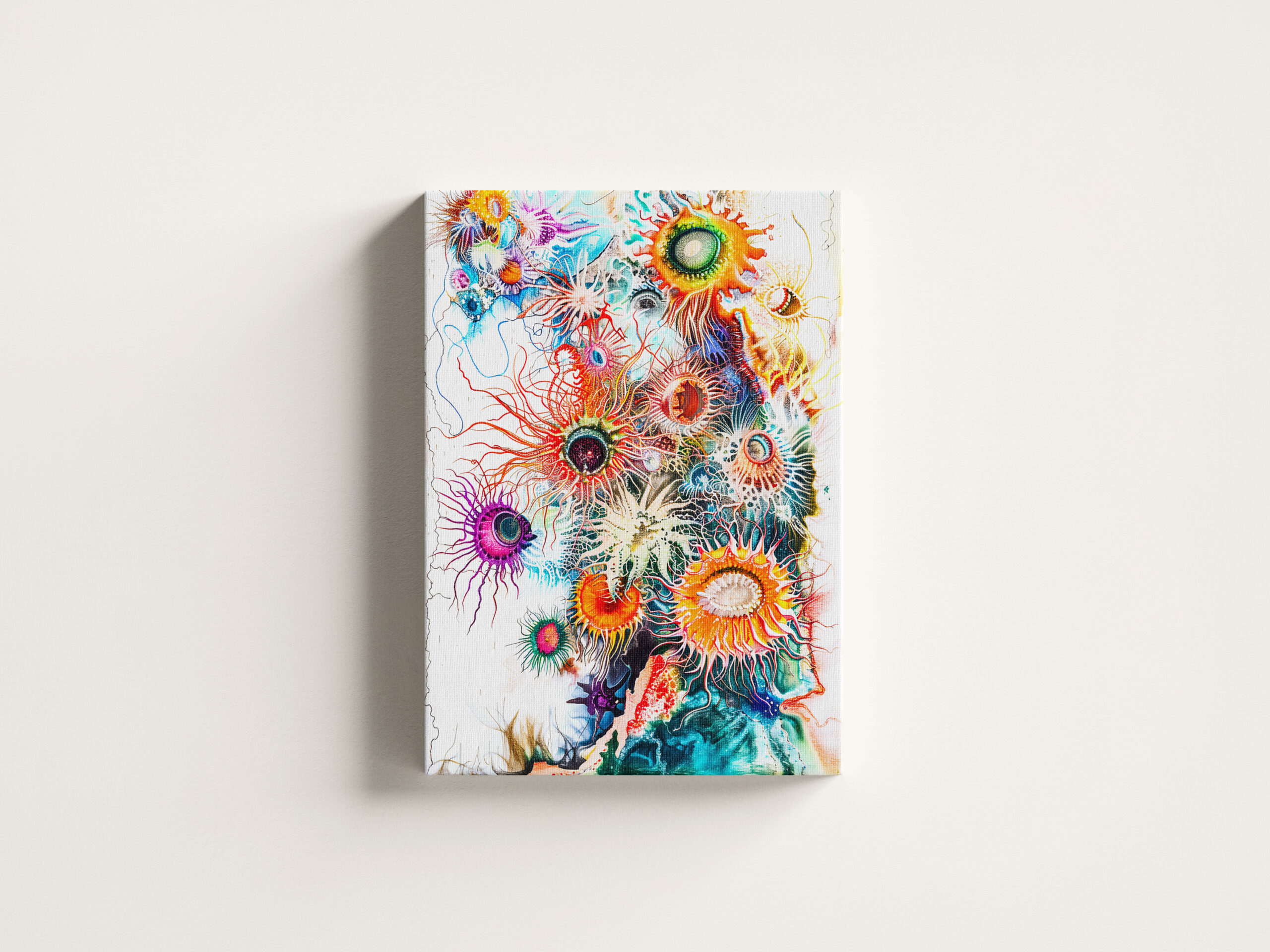 raxxa Canva: Abstract Watercolor Illustration of Sea Anemones