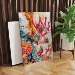 raxxa Canva: Abstract Watercolor Illustration of Coral Reefs