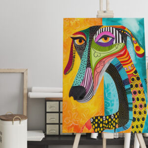 raxxa Canva: Pop-Art Dog in Expressive Colors