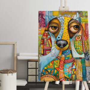 raxxa Canva: Retro-Inspired Pop-Art Dog Face