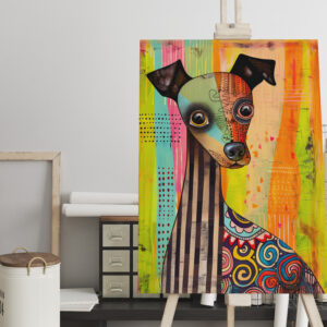 raxxa Canva: Abstract Dog in Pop-Art Palette