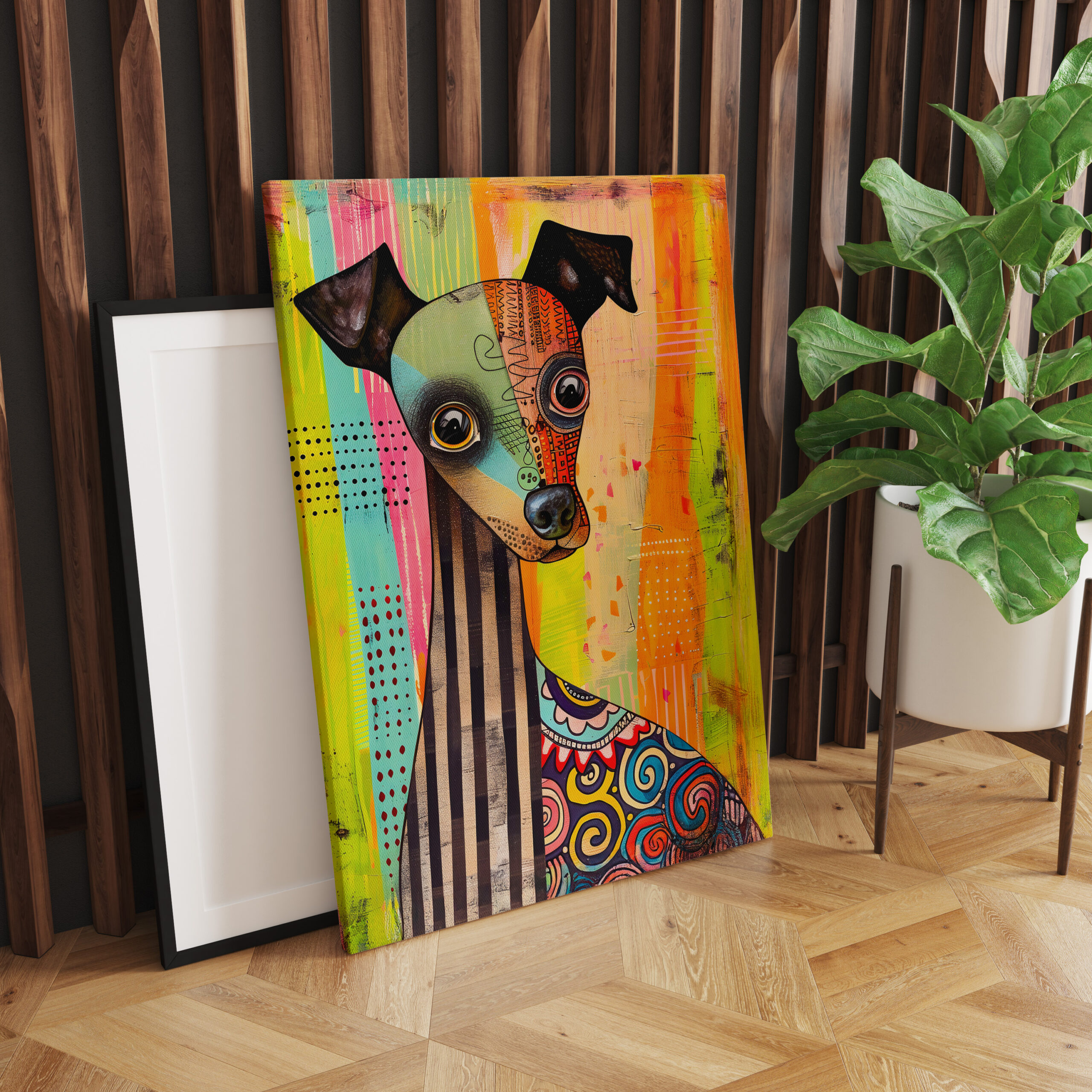 raxxa Canva: Abstract Dog in Pop-Art Palette – Bild 3