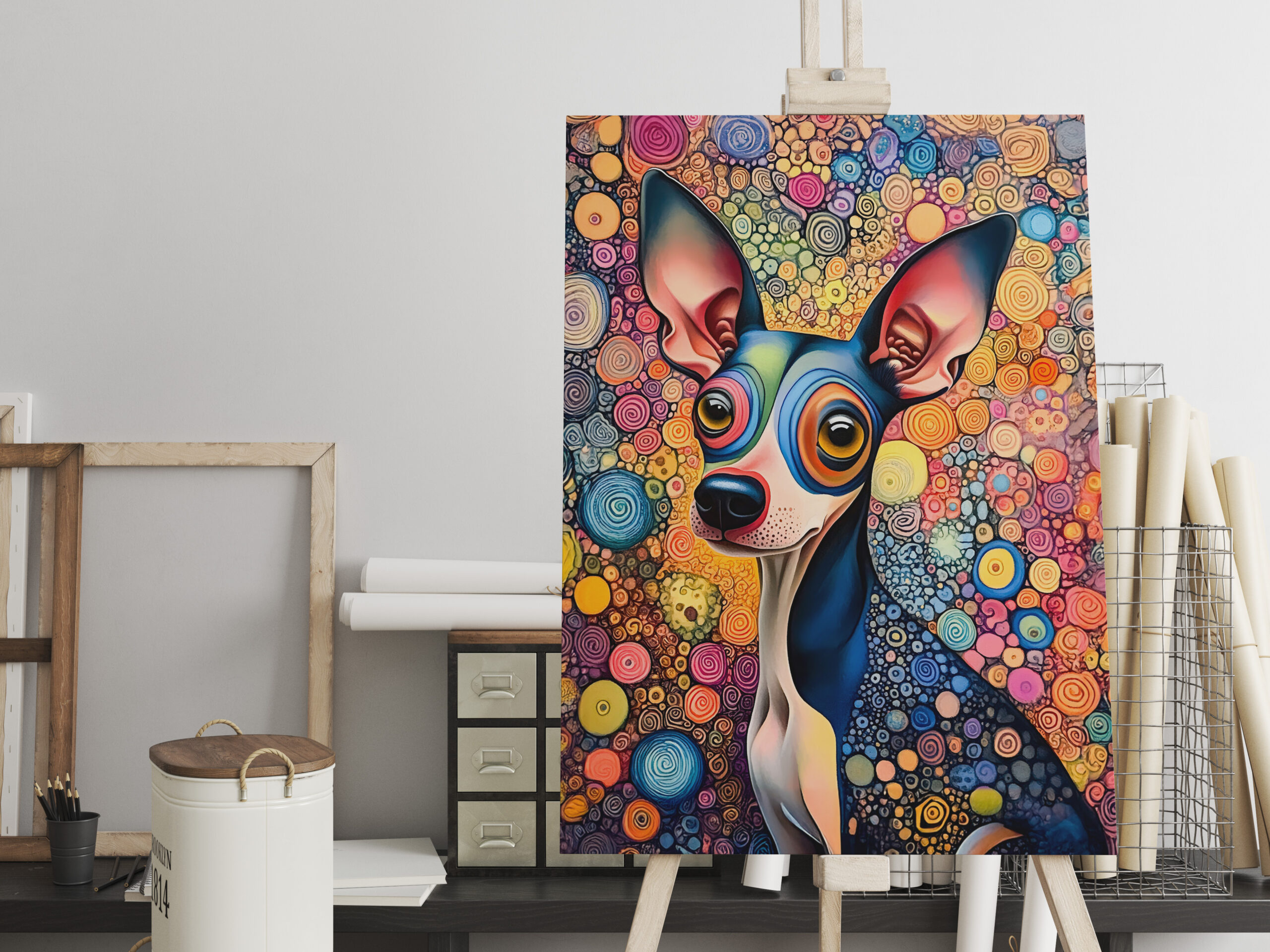 raxxa Canva: Color Splash Pop-Art Dog Portrait
