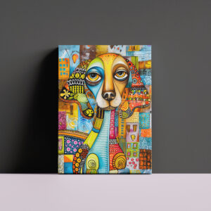 raxxa Canva: Abstract Pop-Art Dog Faces
