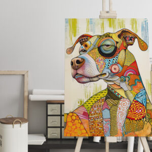 raxxa Canva: Bright and Bold Pop-Art Dog Portrait