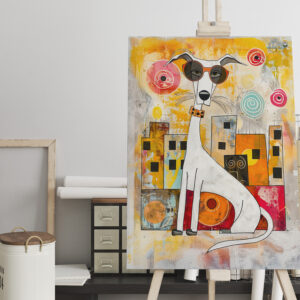 raxxa Canva: Crazy Pop-Art Dog Portrait