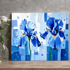 raxxa Canva: Elegant Iris in Modern Abstract Style