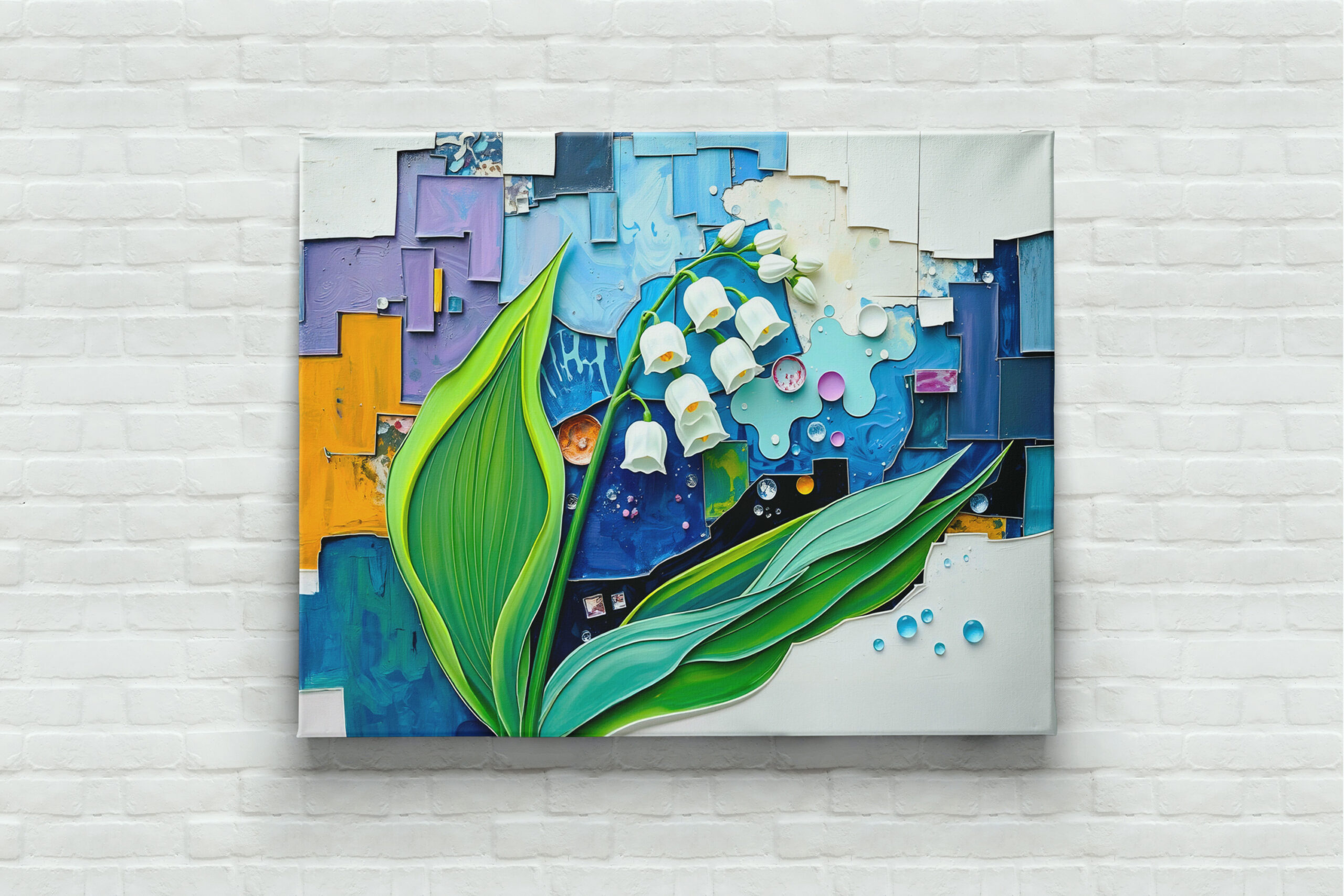 raxxa Canva: Graceful Lily of the Valley in Modern Abstract Style – Bild 2