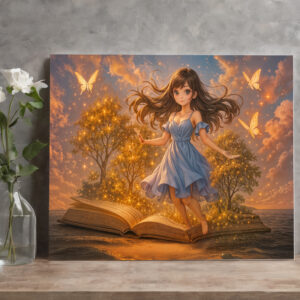 raxxa Canva: Anime girl with magical book powers