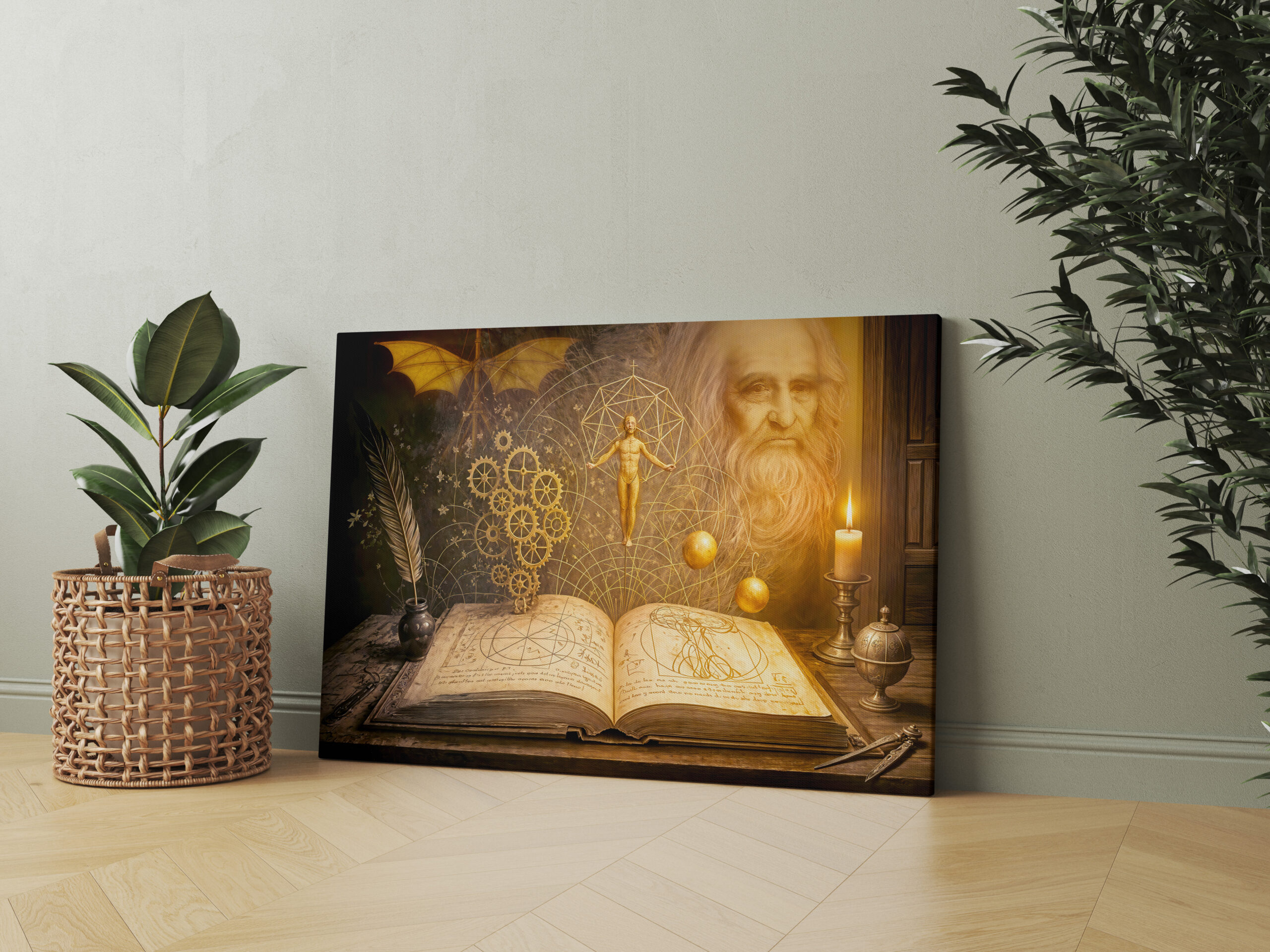 raxxa Canva: Da Vinci inventions from ancient sketchbook