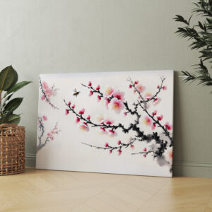raxxa Canva: Cherry Blossoms in asian ink painting