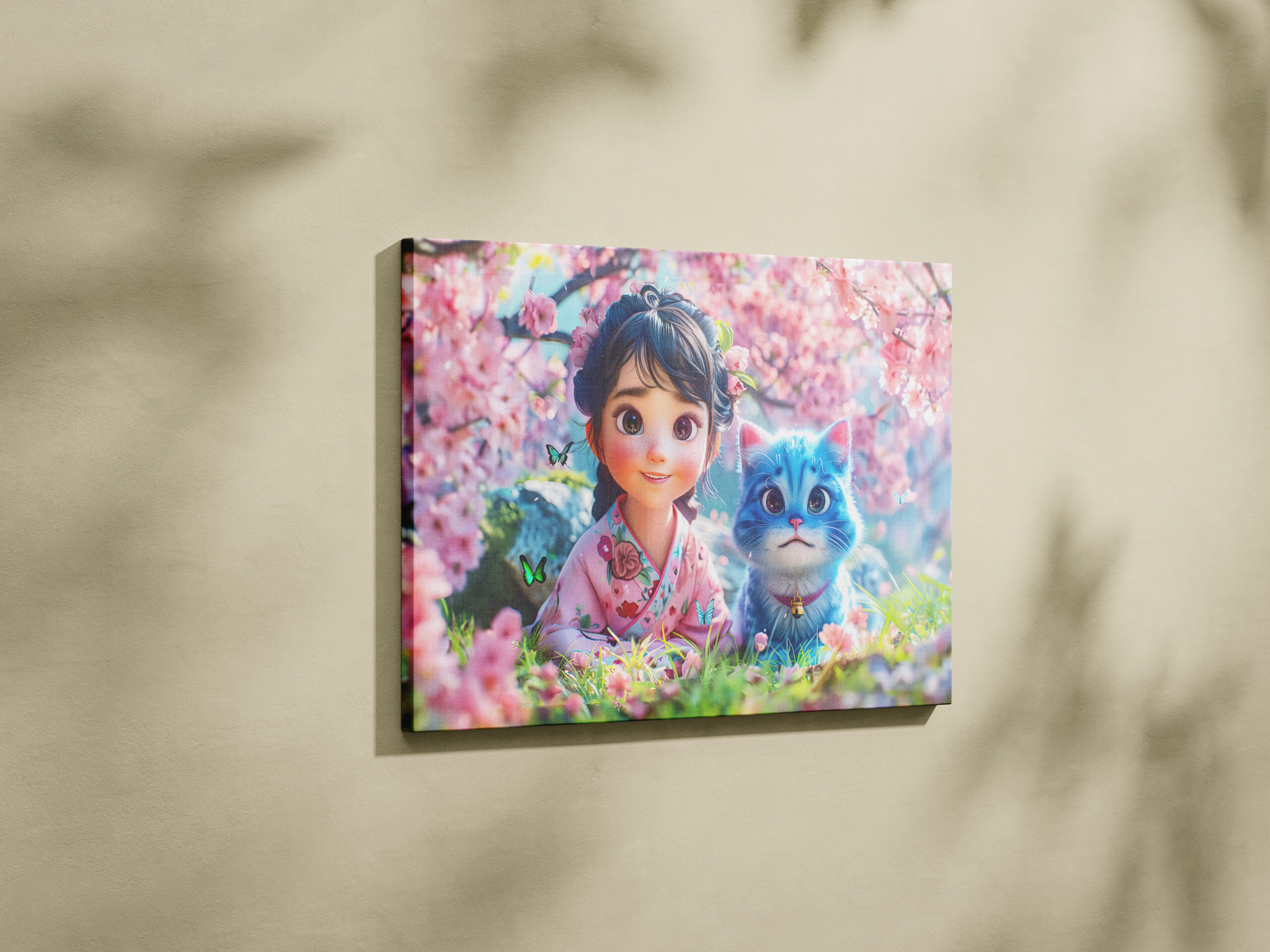 raxxa Canva: Sakura Blossom Girl and Her Cat - immagine 2
