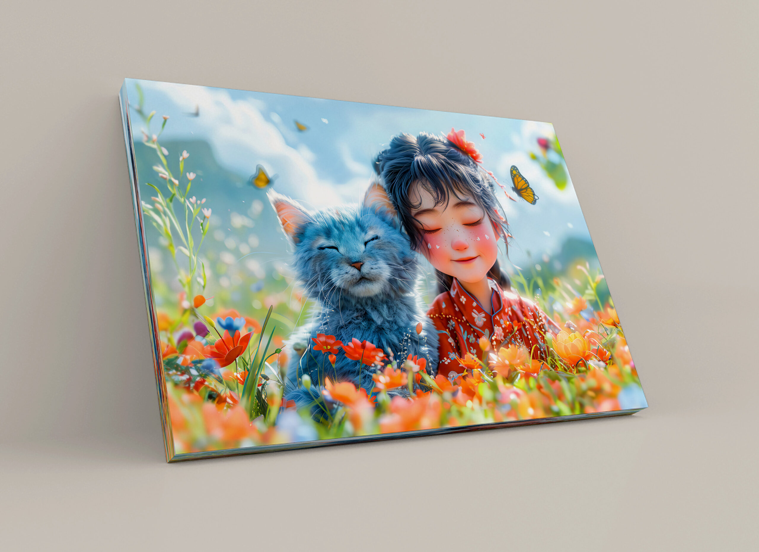 raxxa Canva: Summer Nap with Fantasy Girl and Cat – Bild 3