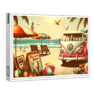 raxxa Premium-Puzzle: Retro Beach Bus