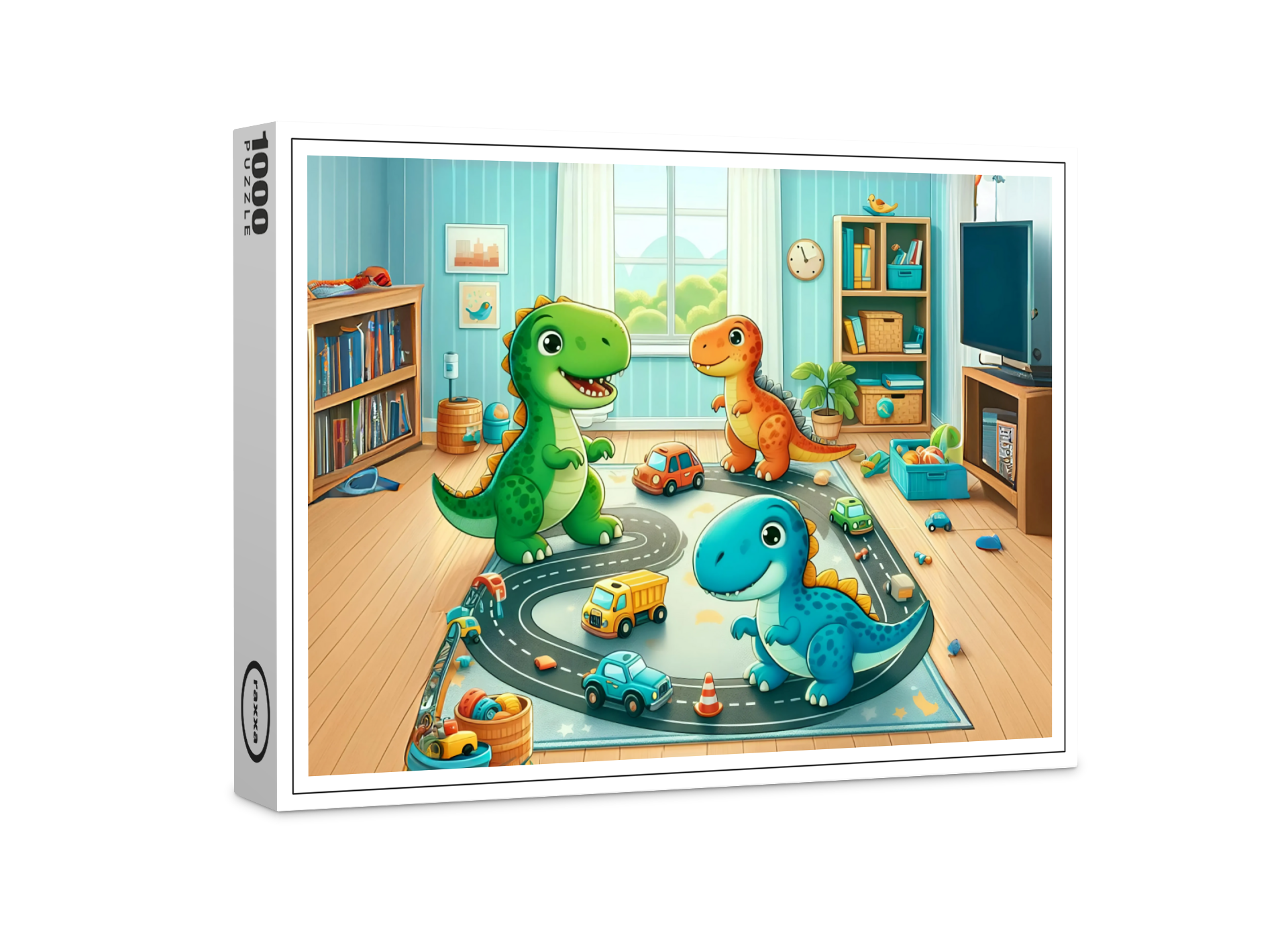 raxxa Premium-Puzzle: Dino-Spielzeit im Kinderzimmer