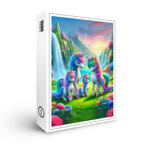 raxxa Premium-Puzzle: Einhornidylle im Abendlicht