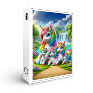 raxxa Premium-Puzzle: Einhornparadies am Wasserfall