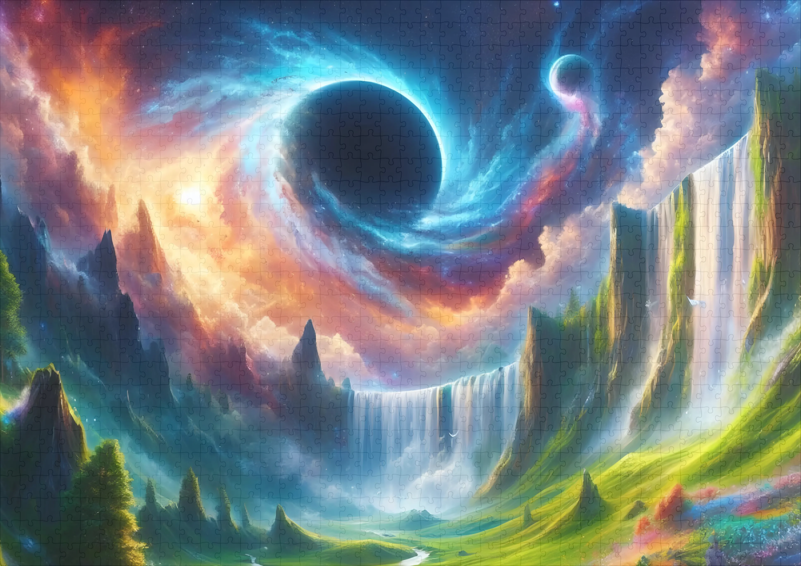 raxxa Premium-Puzzle: Das Schwarze Loch im Naturparadies - Imagen 2