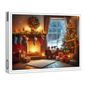 raxxa Premium-Puzzle: Weihnachtsidylle am Kamin